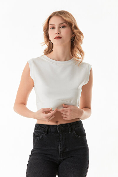 Fulla Moda Basic Ribbed Sleeveless T-Shirt