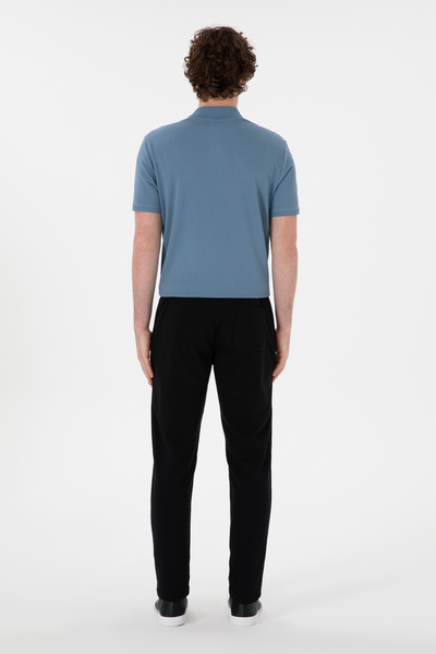 U.S. Polo Assn. Erkek Slim Fit Düz Paça Siyah Eşofman Altı 50298020-VR046