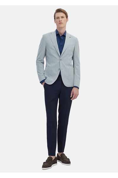 Ramsey Γκρι ίσιο μπουφάν Zeroweight Slim Fit από βαμβακερό μείγμα