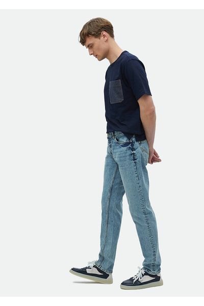 Ramsey Denim mit normaler Passform in Indigo – Hose aus 100 % Baumwolle