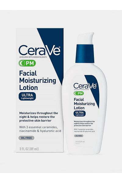 CeraVe PM Facial Moisturizing Lotion PM, Ultra Lightweight, 89ml