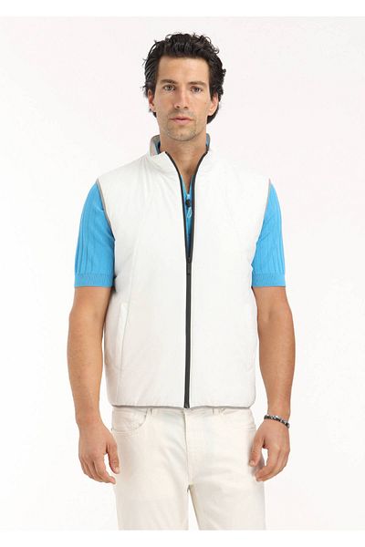 Ramsey Ecru Woven Sports Vest - Comfortable and Stylish Design