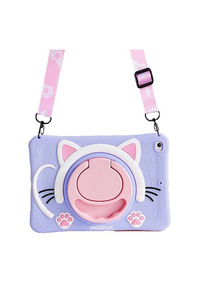 UnDePlus For Samsung Galaxy Tab S6 Lite 2024 P620 P610 Case With Elegance Stand For Children With Character 13-15-17