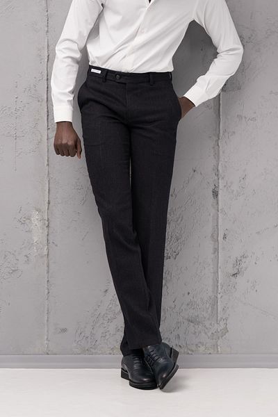 Ecer Regular Fit Straight Thick Winter Gabardine Trousers with Side Pockets