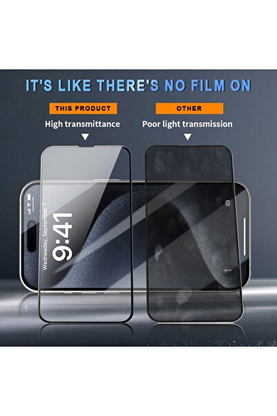 Fibaks Apple iPhone 11 Pro Max Full Covering Ghost Glass Screen Protector with Black Frame with Application Apparatus