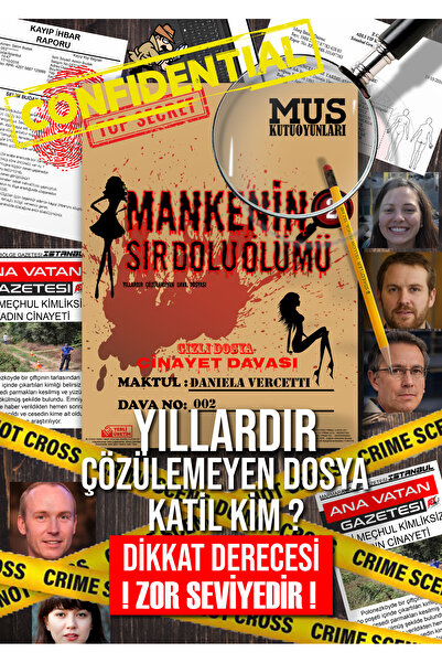 MUS Kutu Oyunları Dedektif Oyunu 4 Farklı Dava Dosyası Tek Paket Cinayet Çözme Katil Kim Suçlu Bulma Oyunu
