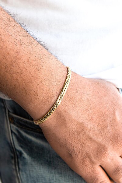 SEMİZ KUYUMCULUK Hasır Erkek Altın Bileklik