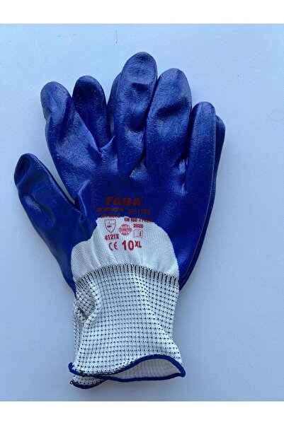 FABA Ep-1302 Mavi Nitrilli Eldiven 3/4 12 Çift