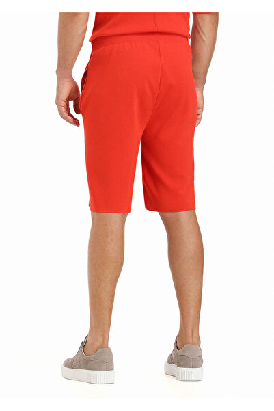 Ramsey Turuncu Düz Örme Regular Fit Spor Bermuda