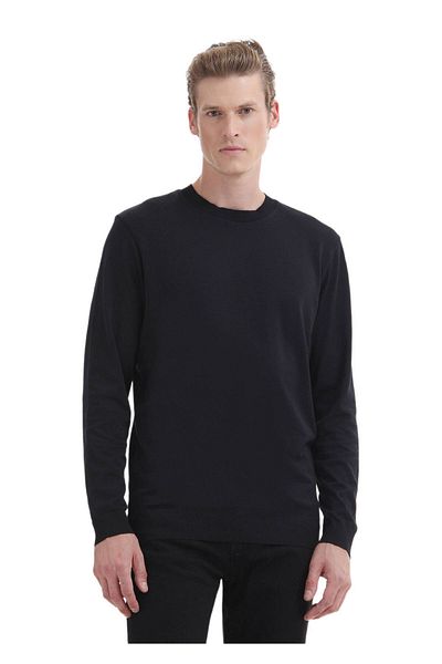 Ramsey Μαύρο T-Shirt με λαιμόκοψη 100% βαμβάκι