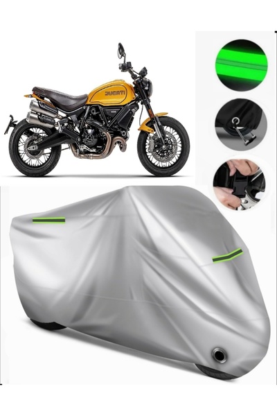 MotoEN Ducati Scrambler 1100 Pro Compatible Motorcycle Tarpaulin Premium (Loc...