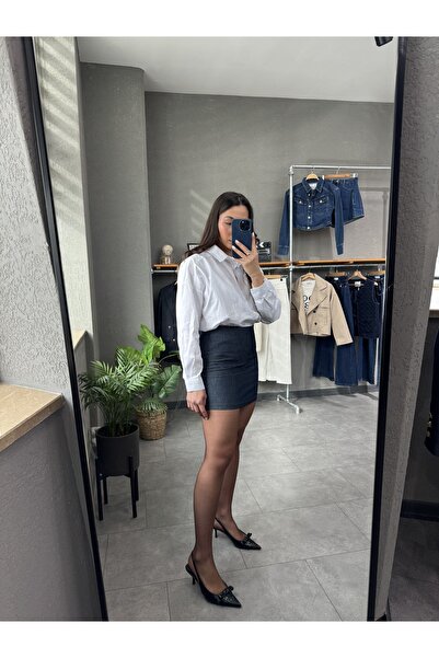 YOUR NAME Mavi Denim Kadın Mini Etek