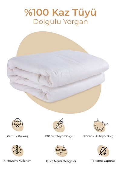goody goose Goose Feather Platinum Quilt - King Size