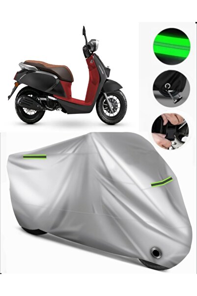 MotoEN Qj Ltm 125 Topcase Compatible Premium Motorcycle Tarpaulin (Lock Compa...