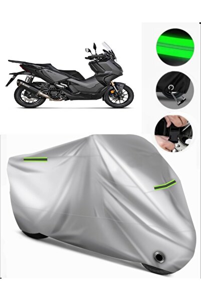 MotoEN غطاء دراجة نارية متوافق مع Honda ADV350 Premium (متوافق مع القفل) - رمادي