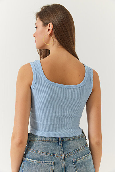 Bianco Lucci Kadın Askılı Fitilli Kaşkorse Bluz 60201025