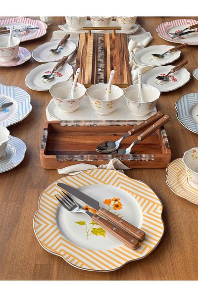 ROSSEV Dorati Akasya Breakfast Set 71 Pieces for 6 People