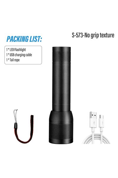 Choice No grip texture Super bright LED aluminum alloy flashlight Rechargeable torch Outdoor searchlight Po