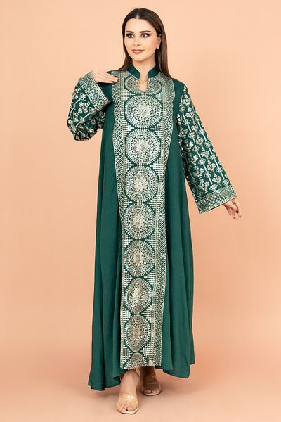 IKKXA Modern Embroidered Jalabiya