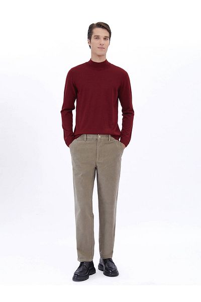 Kip Half Turtleneck Red Knitted Knitwear - Wool Blended