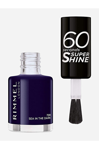 Rimmel طلاء أظافر 60 Seconds Super Shine، 720 Sea in the Dark، 8 مل - 0.25 أونصة سائلة