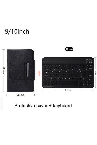 Choice 10 in Keyboard Case Universal Wireless Bluetooth Keyboard with Leather Case Stand Cover for iPad 7 8