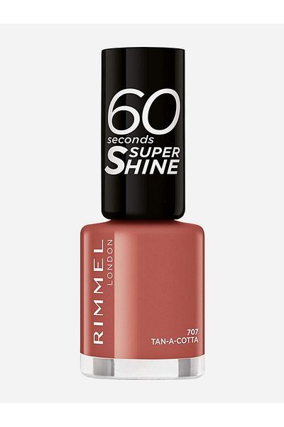 Rimmel 60 Seconds Super Shine Nail Polish, 707 Tan-A-Cotta, 8 ml - 0.25 fl oz