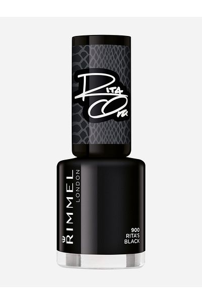 Rimmel 60 Seconds Super Shine Nail Polish 900 Ritas Black, 8 ml - 0.25 fl oz