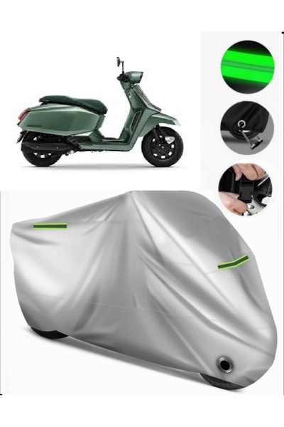 MotoEN غطاء دراجة نارية متوافق مع Lambretta X300 Premium (متوافق مع القفل) - ...