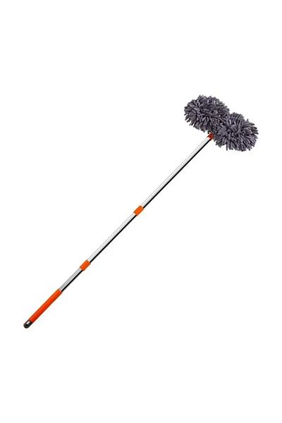 Choice 1pc Mop Head Rotating Double Brush Head Car Wash Mop Auto Supplies Three-section Telescopic Mop Roof