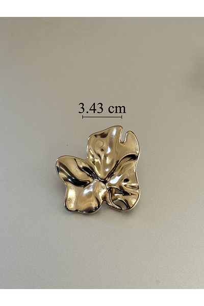 aensia Gold Zra Leaf Model 3.43 cm Metal Coat Jacket Pack of 4