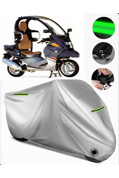MotoEN غطاء دراجة نارية متوافق مع Bmw C1 Premium (متوافق مع القفل) - أسود - M...