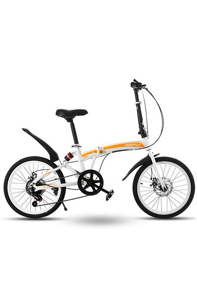 ETG 20in Folding Bike, 7 Speed Foldable City Bike, Carbon Steel Bicycle for Adults, Foldable Bicycle