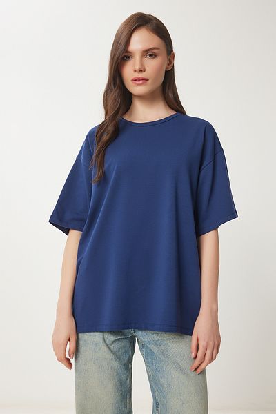 Lovelyİstanbul Tricou oversize Basic DARK BLUE LHW0003