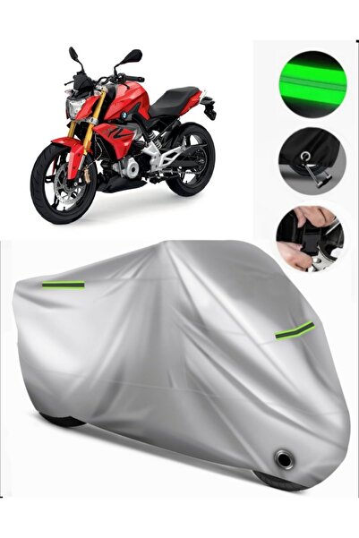 MotoEN غطاء دراجة نارية متوافق مع Bmw G 310 R Premium (متوافق مع القفل) - رمادي