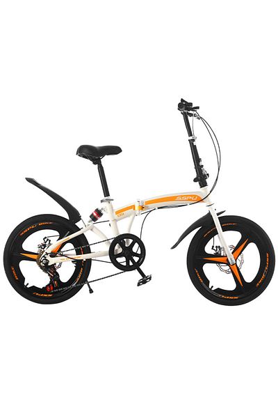 ETG 20-Inch High-Carbon Steel Speed Folding Bicycle, Portable Riding Adult Student Mountain Bike
