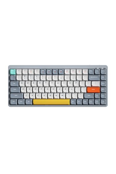 Arealer blue switch light gray Wireless Mechanical Keyboard 84 Keys 2.4G+BT5.0+Type-C  Keyboards 15 Light Ef