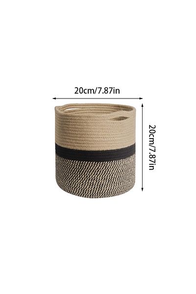 Choice A Handmade Cotton Rope Woven Baskets Flower Pot Holder Kids Toys Clothes Sundries Storage Bag Laund.
