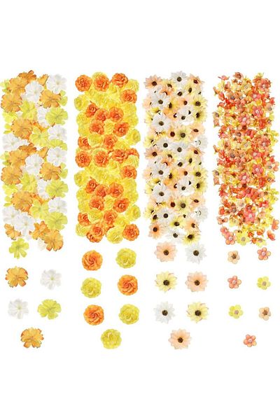 Choice 4 50Pcs Random Color Mixing Artificial Flowers Rose Fake Flowers Home Decor Wedding Decoration Cake.