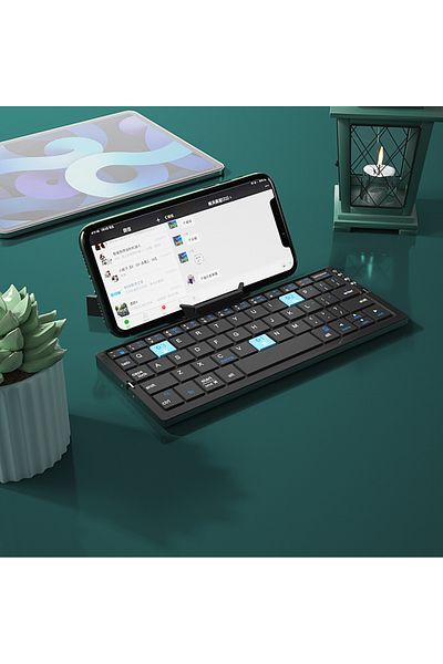 Choice Spain layout Dark Gray Jomaa Foldable Bluetooth Keyboard Rechargeable Keyboard Mini Folding Wireless