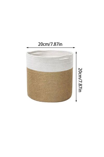 Choice D Handmade Cotton Rope Woven Baskets Flower Pot Holder Kids Toys Clothes Sundries Storage Bag Laund.