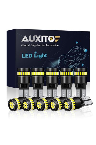 Choice T10 6000K White AUXITO 10 قطع W5W LED T10 LED Canbus لمبات إضاءة موقف السيارة