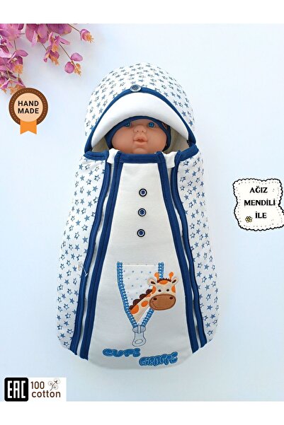 Tomuycuk Giraffe Patterned Double Zippered Baby Swaddle - Hospital Discharge ...