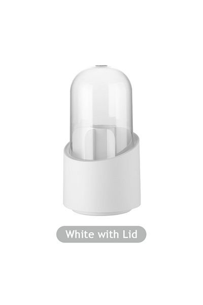 Choice White with lid G707 Rotating Makeup Brush Storage Box Portable Multifunction Dust Proof Desktop Orga