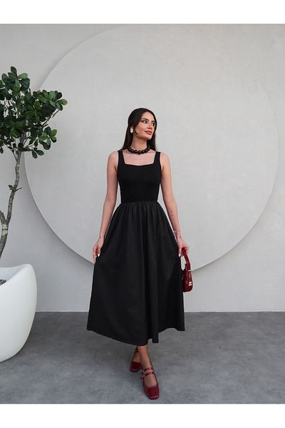 ESRAHELVACI Φόρεμα Zero Sleeve Midi Flared φούστα