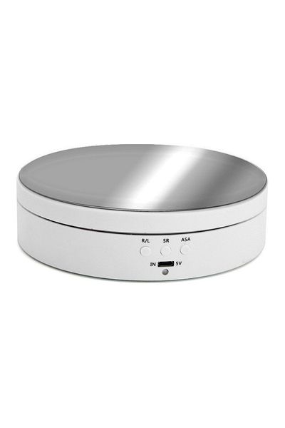 Choice 138MM white1 3 Speeds Electric Rotating Visualizer 360° Turntable Regulation USB Charge Display Stan