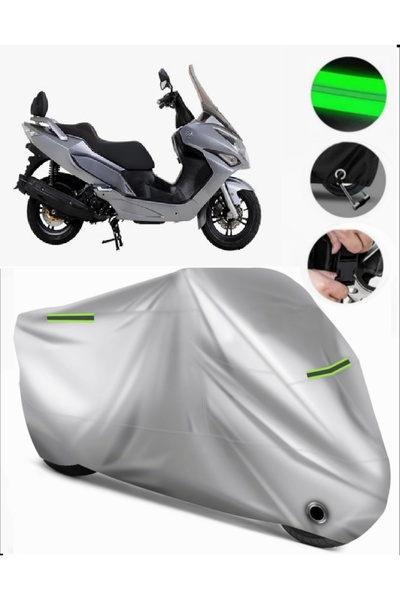 MotoEN Daelim S3 Advance 250 Compatible Motorcycle Tarpaulin Premium (Lock Co...