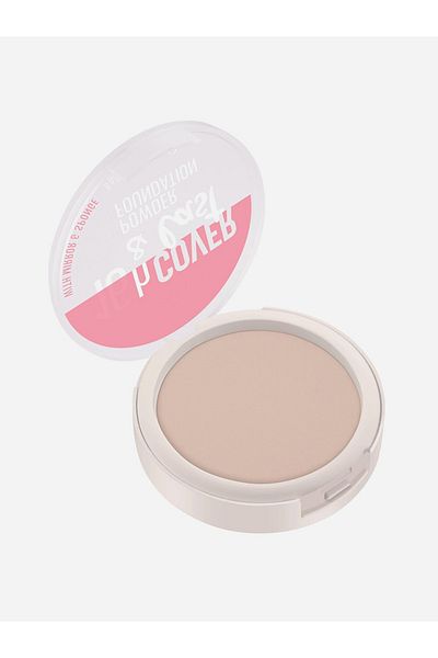 Essence بودرة أساس كوفر آند لاست تدوم لمدة 16 ساعة 01 بورسلين، 8 جم