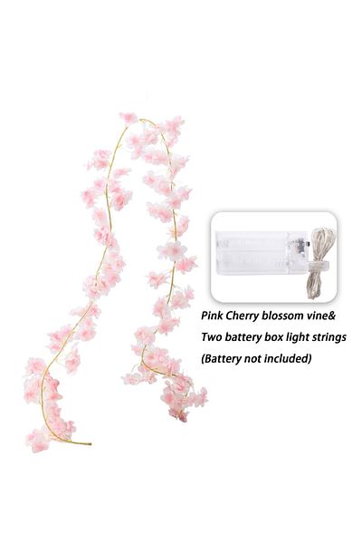 Choice Pink 180cm Artificial Sakura Flowers Vine Wedding Garden Rose Arch Home Party Decoration Christmas B