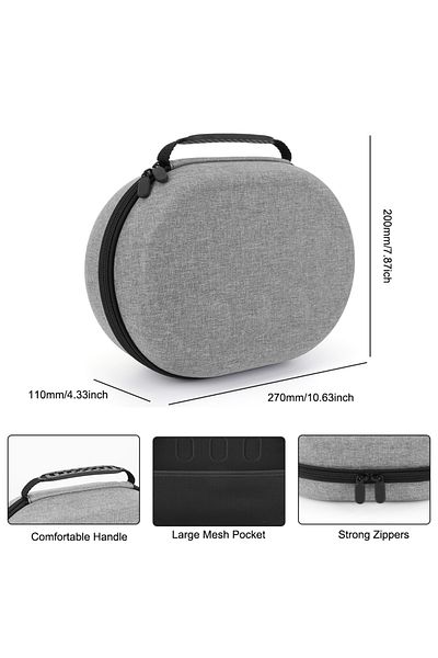 APWIKOGER grey B Portable Carrying Case For Meta Quest 3 Travel Case VR Larger Capacity Storage Bag For Quest